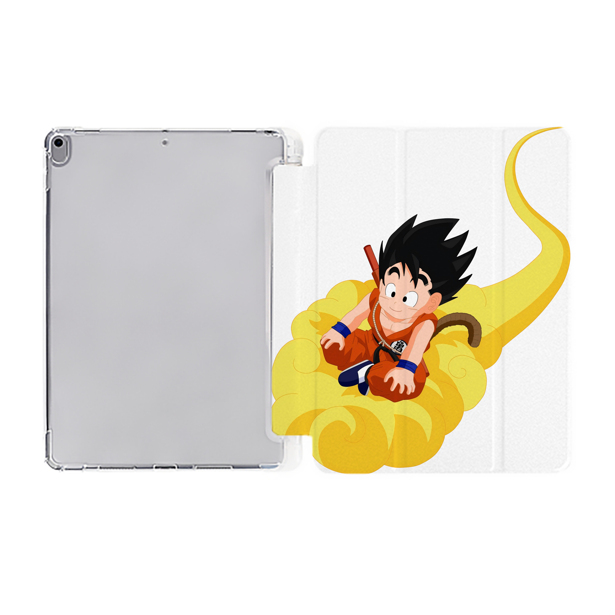 （画像用） ドラゴンボール 孫悟空（そん ごくう）Son Goku カカロット DRAGON BALL Kakarotto IPad ケース ペン収納付き 三つ折りスタンド PUレザー×シリコン 対応機種9.5/10.5/10.9インチ